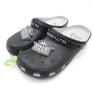 Crocs Mens 11 Black Outkast Classic Clog Slip On Shoes Hip Hop Rap Music Limited
